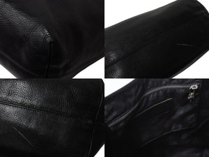 CHROME HEARTS クロムハーツ FS TOTE トートバッグ CHクロスパッチ ダガージップ レザー ブラック シルバー925 美品 中古 4b004139 