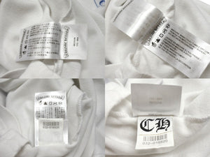 極美品 CHROME HEARTS クロムハーツ ラグラン長袖Tシャツ サイズM ホースシューアーム CHロゴ プリント 中古 4b004140 