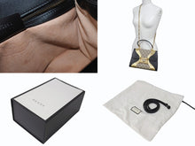 Load image into Gallery viewer, GUCCI グッチ ハンドバッグ GGスプリーム タイガーヘッド 2WAY ブラック ゴールド カーフ 497996 美品 中古 4b004141