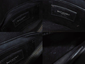 YVES SAINT LAURENT イヴサンローラン サッチェル キルティング チェーンショルダーバッグ 428056 ブラック メタルブラック金具 美品 中古 4b004142