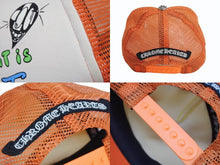 画像をギャラリービューアに読み込む, CHROME HEARTS クロムハーツ MATTY BOY マッティボーイ セックス レコード It Is What It Is トラッカーハット メッシュキャップ オレンジ 美品 中古 4b004148 