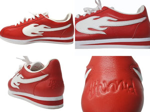 4HUNNID スニーカー YG The Flame Shoes スニーカー レッド ホワイト US 8 美品 中古 4b004156