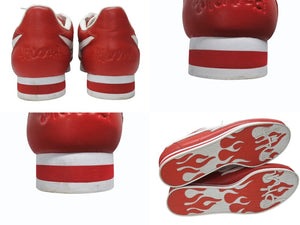 4HUNNID スニーカー YG The Flame Shoes スニーカー レッド ホワイト US 8 美品 中古 4b004156
