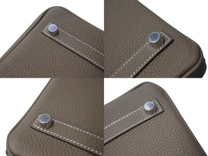 新品未使用 HERMES エルメス ハンドバッグ K刻印 バーキン25 エトゥープ マットシルバー金具トゴ 中古 4b004159