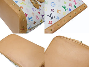 LOUIS VUITTON ルイヴィトン モノグラムマルチ アルマ ハンドバッグ M92647 村上隆 ホワイト ゴールド金具 美品 中古 4b004160