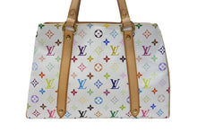 画像をギャラリービューアに読み込む, LOUIS VUITTON ルイヴィトン オーレリアMM トートバッグ M40094 村上隆 モノグラムマルチカラー ホワイト 美品 中古 4b004161