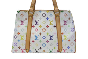 LOUIS VUITTON ルイヴィトン オーレリアMM トートバッグ M40094 村上隆 モノグラムマルチカラー ホワイト 美品 中古 4b004161