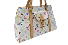 画像をギャラリービューアに読み込む, LOUIS VUITTON ルイヴィトン オーレリアMM トートバッグ M40094 村上隆 モノグラムマルチカラー ホワイト 美品 中古 4b004161