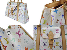 画像をギャラリービューアに読み込む, LOUIS VUITTON ルイヴィトン オーレリアMM トートバッグ M40094 村上隆 モノグラムマルチカラー ホワイト 美品 中古 4b004161