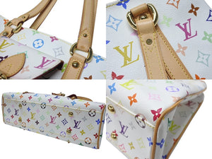 LOUIS VUITTON ルイヴィトン オーレリアMM トートバッグ M40094 村上隆 モノグラムマルチカラー ホワイト 美品 中古 4b004161