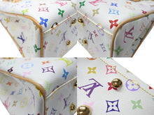 画像をギャラリービューアに読み込む, LOUIS VUITTON ルイヴィトン オーレリアMM トートバッグ M40094 村上隆 モノグラムマルチカラー ホワイト 美品 中古 4b004161