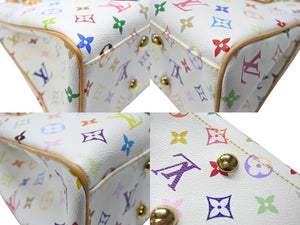 LOUIS VUITTON ルイヴィトン オーレリアMM トートバッグ M40094 村上隆 モノグラムマルチカラー ホワイト 美品 中古 4b004161