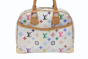 LOUIS VUITTON ルイヴィトン ハンドバッグ トゥルーヴィル モノグラム ホワイト マルチカラー M92663 ゴールド金具 中古 4b004163