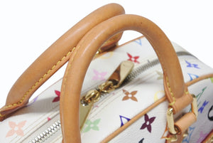 LOUIS VUITTON ルイヴィトン ハンドバッグ トゥルーヴィル モノグラム ホワイト マルチカラー M92663 ゴールド金具 中古 4b004163