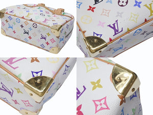LOUIS VUITTON ルイヴィトン ハンドバッグ トゥルーヴィル モノグラム ホワイト マルチカラー M92663 ゴールド金具 中古 4b004163