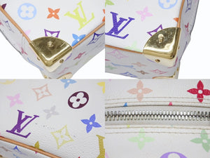 LOUIS VUITTON ルイヴィトン ハンドバッグ トゥルーヴィル モノグラム ホワイト マルチカラー M92663 ゴールド金具 中古 4b004163