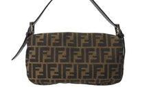Load image into Gallery viewer, FENDI フェンディ ハンドバッグ マンマバケット ブラウン キャンバス レザー 26424 シルバー金具 美品 中古 4b004167