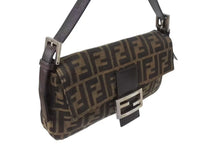 Load image into Gallery viewer, FENDI フェンディ ハンドバッグ マンマバケット ブラウン キャンバス レザー 26424 シルバー金具 美品 中古 4b004167