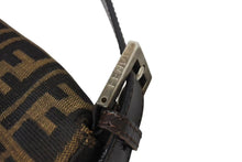 Load image into Gallery viewer, FENDI フェンディ ハンドバッグ マンマバケット ブラウン キャンバス レザー 26424 シルバー金具 美品 中古 4b004167