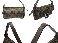 Load image into Gallery viewer, FENDI フェンディ マンマバケット ワンショルダーバッグ ズッカ柄 キャンバス レザー ブラウン シルバー金具 美品 中古 4b004170