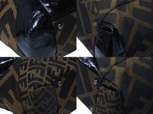 Load image into Gallery viewer, FENDI フェンディ ズッカ柄 ハンドバッグ AO64176 キャンバス エナメル ブラウン ブラックメタル金具 美品 中古 4b004171 正規品
