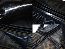 Load image into Gallery viewer, FENDI フェンディ ズッカ柄 ハンドバッグ AO64176 キャンバス エナメル ブラウン ブラックメタル金具 美品 中古 4b004171 正規品