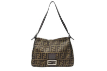Load image into Gallery viewer, FENDI フェンディ ハンドバッグ マンマバケット ブラウン キャンバス レザー 26325 シルバー金具 美品 中古 4b004173