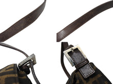 Load image into Gallery viewer, FENDI フェンディ ハンドバッグ マンマバケット ブラウン キャンバス レザー 26325 シルバー金具 美品 中古 4b004173