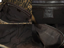 Load image into Gallery viewer, FENDI フェンディ ハンドバッグ マンマバケット ブラウン キャンバス レザー 26325 シルバー金具 美品 中古 4b004173