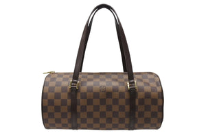 極美品 LOUIS VUITTON ルイヴィトン ハンドバッグ パピヨン30 ダミエキャンバス N51303 ブラウン ゴールド金具 中古 4b004178