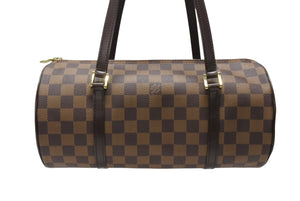 極美品 LOUIS VUITTON ルイヴィトン ハンドバッグ パピヨン30 ダミエキャンバス N51303 ブラウン ゴールド金具 中古 4b004178