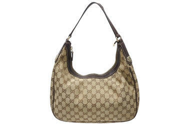 GUCCI グッチ ショルダーバッグ チャーミー GGキャンバス レザー 153010 ゴールド金具 中古 4b004181