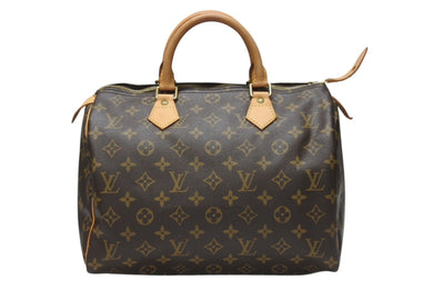 LOUIS VUITTON ルイヴィトン スピーディ30 ハンドバッグ M41526 モノグラムキャンバス ブラウン ゴールド金具 美品 中古 4b004184