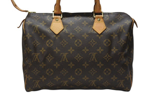 LOUIS VUITTON ルイヴィトン スピーディ30 ハンドバッグ M41526 モノグラムキャンバス ブラウン ゴールド金具 美品 中古 4b004184