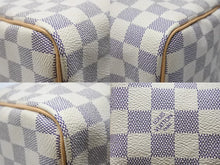 Load image into Gallery viewer, 極美品 LOUIS VUITTON ルイヴィトン スピーディ25 ハンドバッグ N41371 ダミエアズールキャンバス ホワイト ブラウン 中古 4b004185