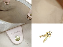 Load image into Gallery viewer, 極美品 LOUIS VUITTON ルイヴィトン スピーディ25 ハンドバッグ N41371 ダミエアズールキャンバス ホワイト ブラウン 中古 4b004185