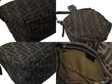 Load image into Gallery viewer, FENDI フェンディ マンマバケット ワンショルダーバッグ 26426 ズッカ柄 キャンバス レザー ブラウン シルバー金具 美品 中古 4b004186
