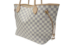 画像をギャラリービューアに読み込む, 極美品 LOUIS VUITTON ルイヴィトン ネヴァーフルMM トートバッグ N51107 ダミエアズールキャンバス ホワイト 中古 4b004187