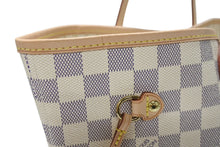 画像をギャラリービューアに読み込む, 極美品 LOUIS VUITTON ルイヴィトン ネヴァーフルMM トートバッグ N51107 ダミエアズールキャンバス ホワイト 中古 4b004187