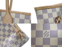 画像をギャラリービューアに読み込む, 極美品 LOUIS VUITTON ルイヴィトン ネヴァーフルMM トートバッグ N51107 ダミエアズールキャンバス ホワイト 中古 4b004187