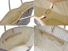 画像をギャラリービューアに読み込む, 極美品 LOUIS VUITTON ルイヴィトン ネヴァーフルMM トートバッグ N51107 ダミエアズールキャンバス ホワイト 中古 4b004187