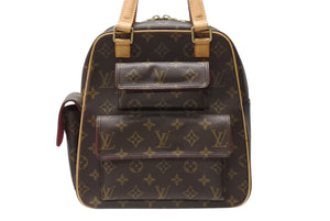 LOUIS VUITTON ルイヴィトン モノグラム エクサントリシテ ハンドバッグ M51161 ブラウン PVC ヌメ革 ゴールド金具 美品 中古 4b004190