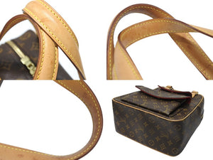 LOUIS VUITTON ルイヴィトン モノグラム エクサントリシテ ハンドバッグ M51161 ブラウン PVC ヌメ革 ゴールド金具 美品 中古 4b004190