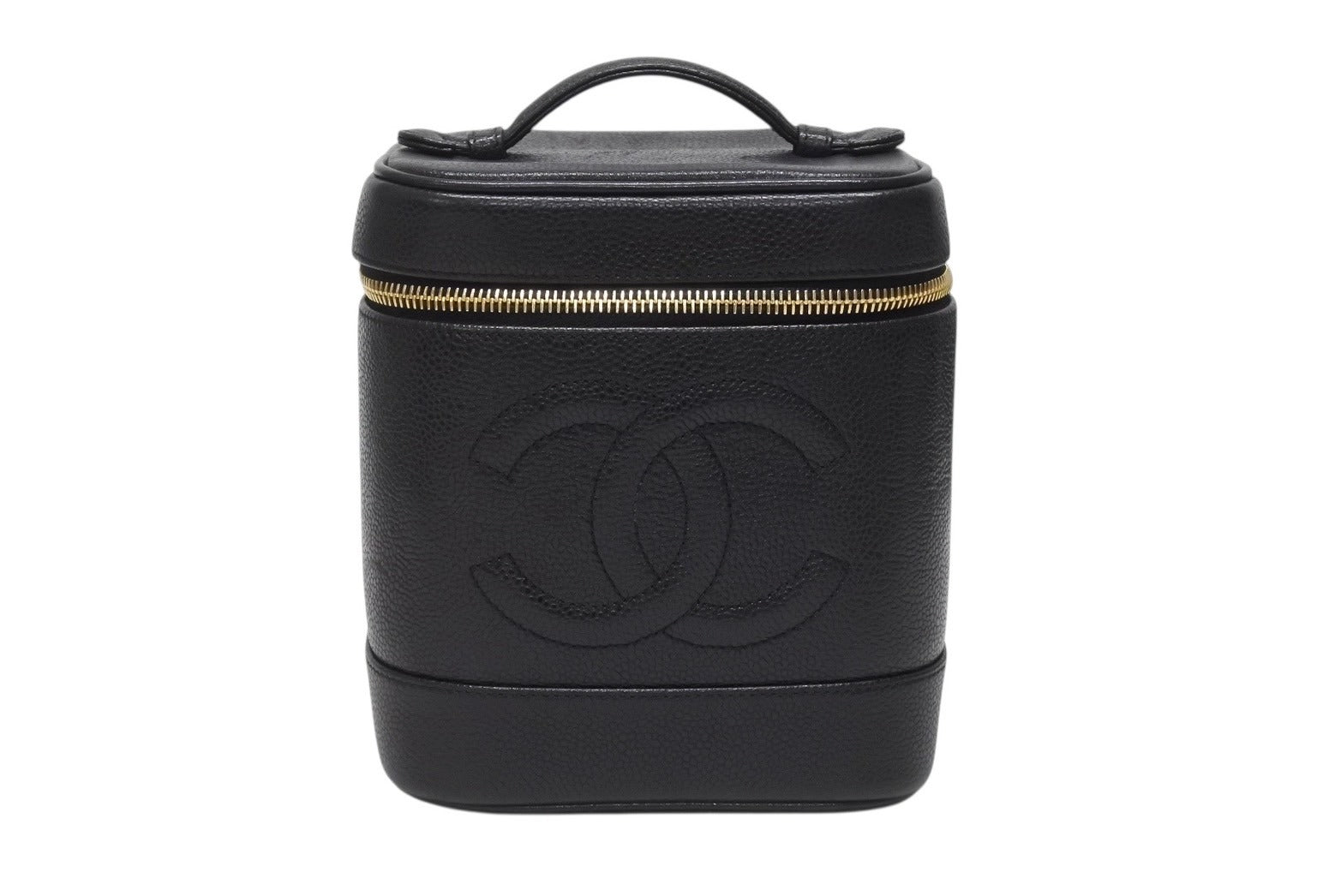 極美品 CHANEL シャネル バニティ ハンドバッグ ブラック