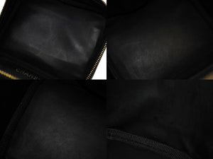 極美品 CHANEL シャネル バニティ ハンドバッグ ブラック キャビアスキン 3番台 ココマーク ロゴ 小物入れ ゴールド金具 中古 4b004192