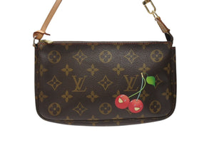 極美品 LOUIS VUITTON ルイヴィトン モノグラム チェリー ポシェットアクセソワール アクセサリーポーチ 村上隆 M95008 中古 4b004193