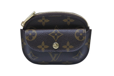 極美品 LOUIS VUITTON ルイヴィトン ポルトモネシリング コインケース 小銭入れ M60025 PVC ブラウン ゴールド金具 中古 4b004194