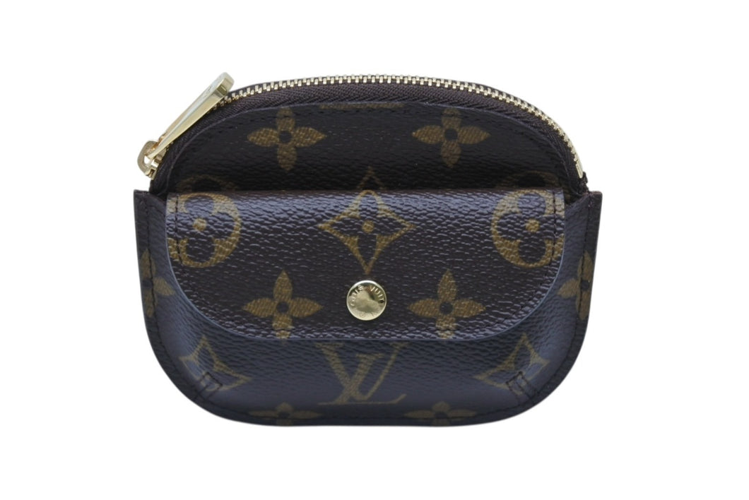 極美品 LOUIS VUITTON ルイヴィトン ポルトモネシリング コインケース 小銭入れ M60025 PVC ブラウン ゴールド金具 中古 4b004194