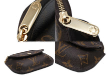画像をギャラリービューアに読み込む, 極美品 LOUIS VUITTON ルイヴィトン ポルトモネシリング コインケース 小銭入れ M60025 PVC ブラウン ゴールド金具 中古 4b004194