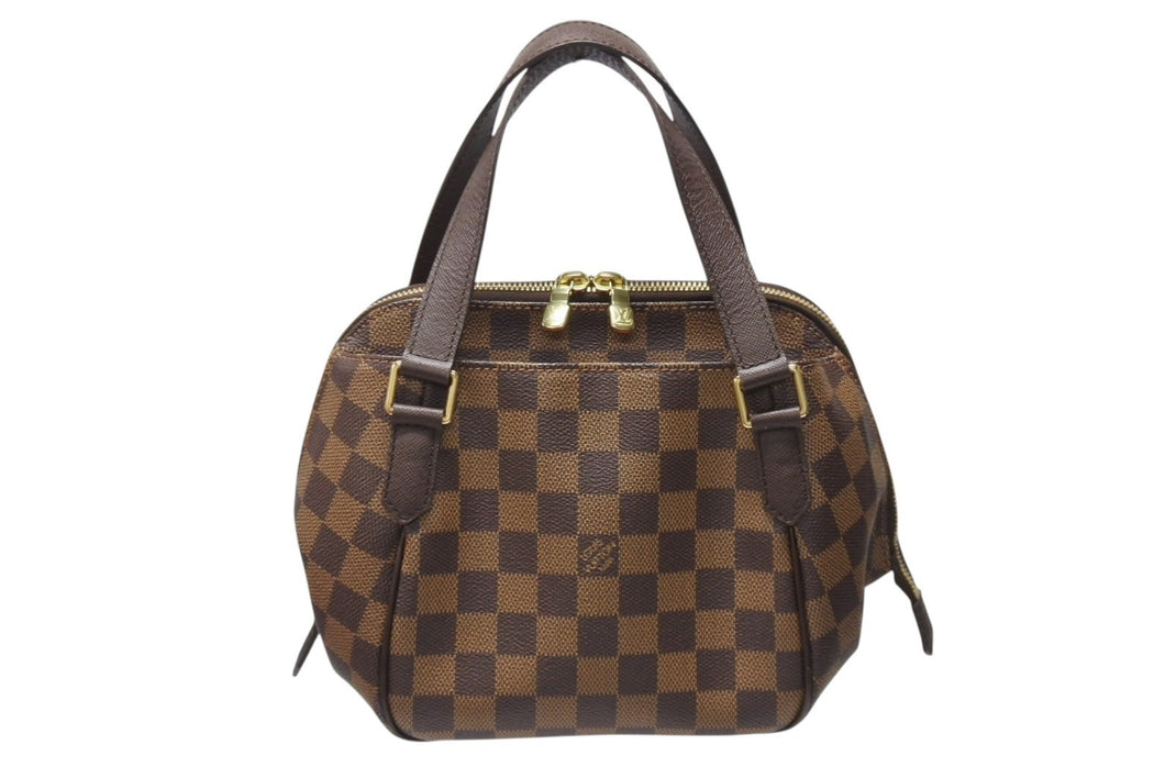 LOUIS VUITTON ルイヴィトン ベレムPM ハンドバッグ N51173 ダミエライン ダミエキャンバス ブラウン ゴールド金具 美品 中古 4b004202
